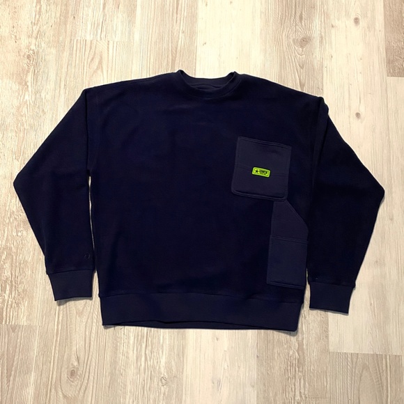 Converse Carpenter Crew Men’s Sweater Blue Pullover Size 10019956-A02 - Picture 3 of 7